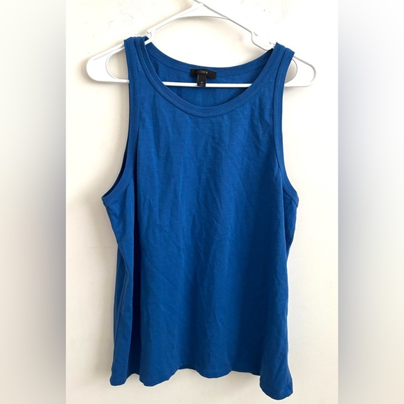 J Crew Womens Top Tank Blue Cotton Scoop Neck Size -X-Large C7336 - Picture 1 of 5